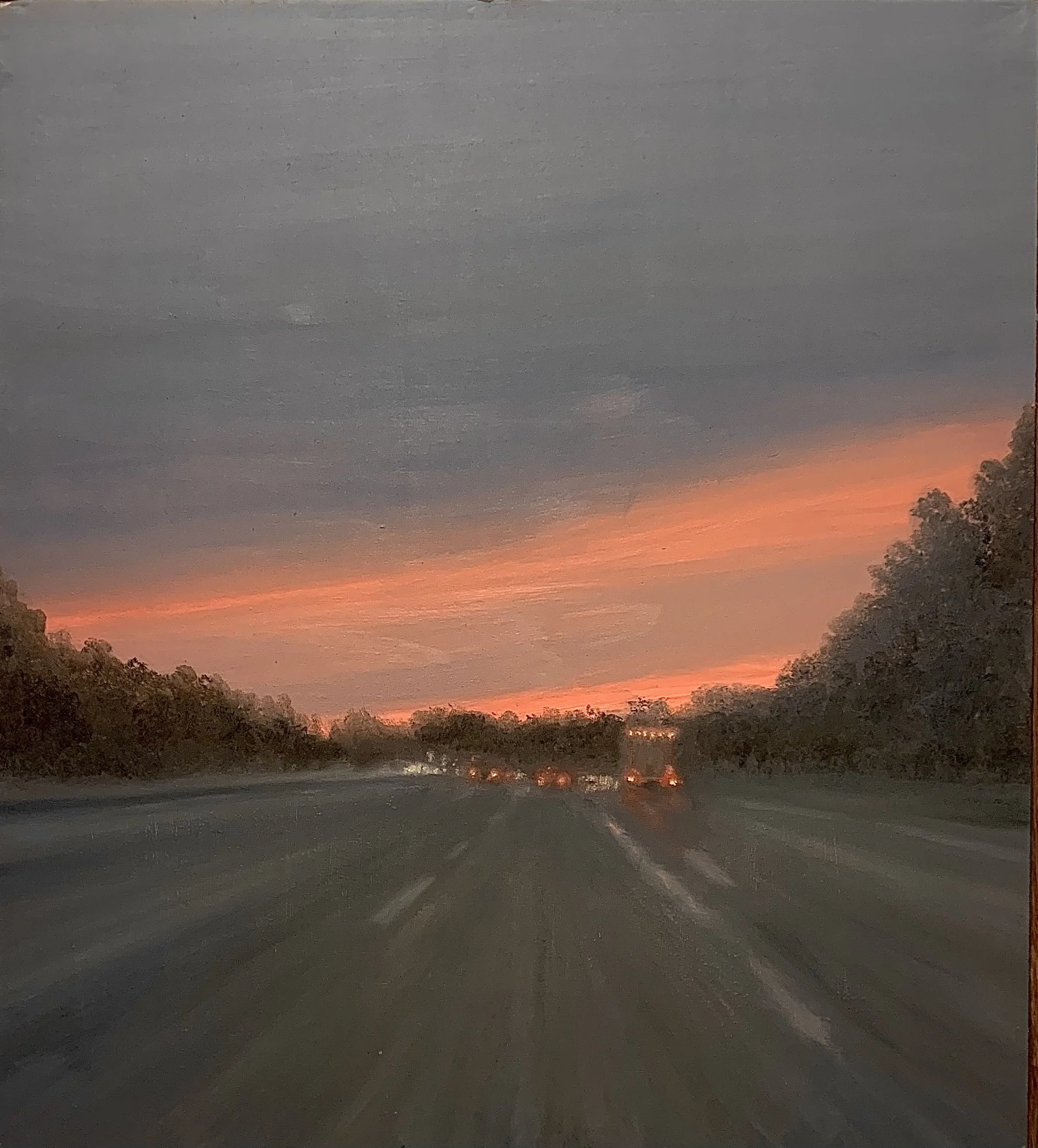  Autoradio, Huile sur Bois, 90 x 70 cm 