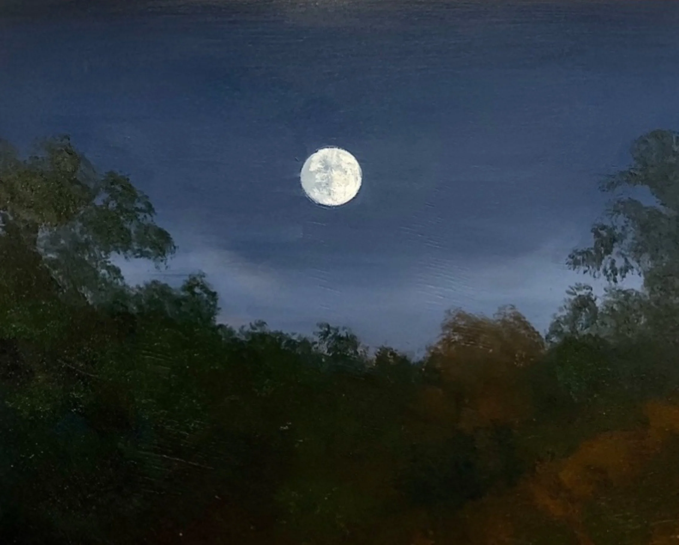  Lune, Huile sur Bois, 50 x 60 cm 