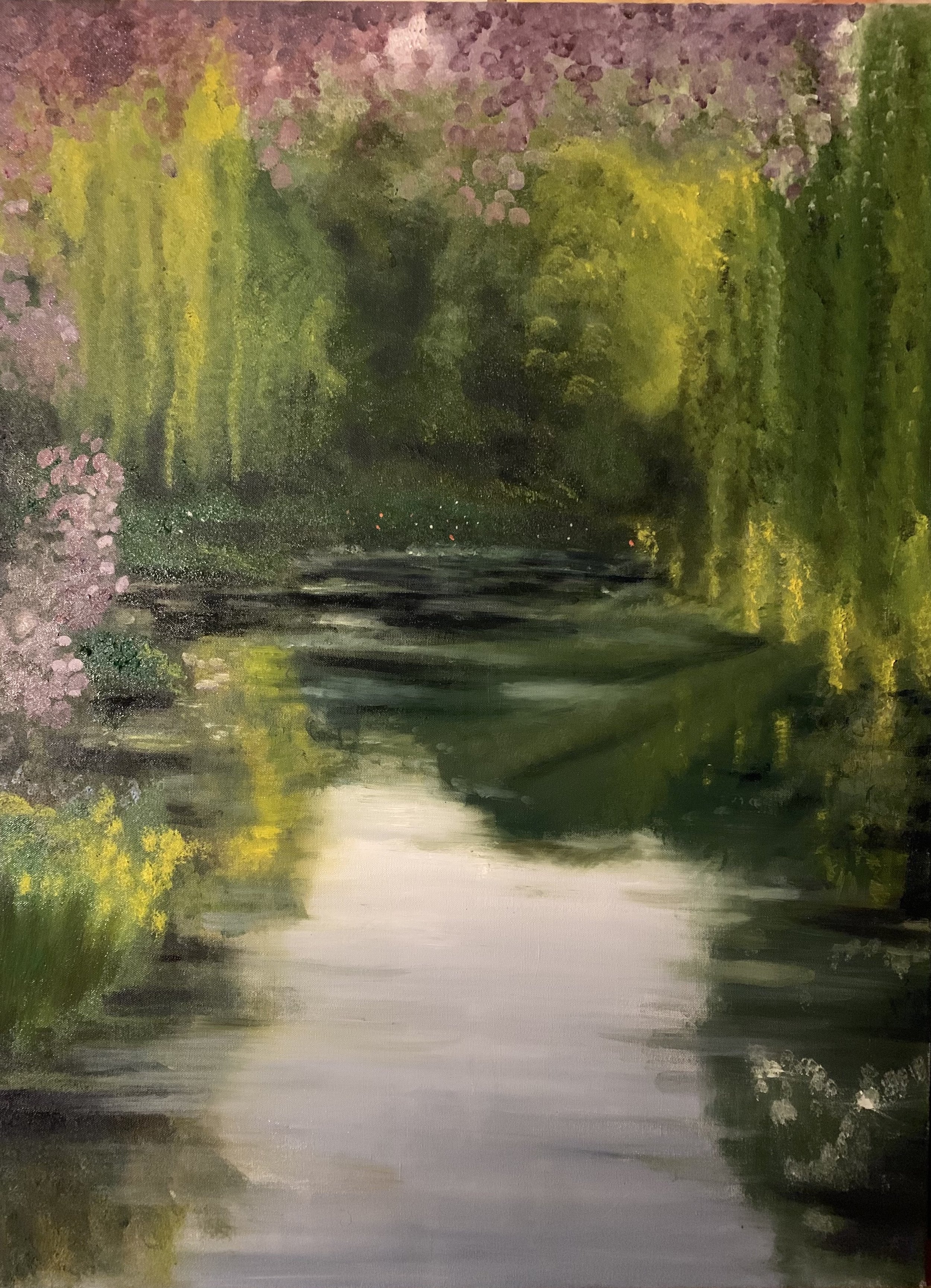  La Glycine, Huile sur Toile, 130 × 95 cm 