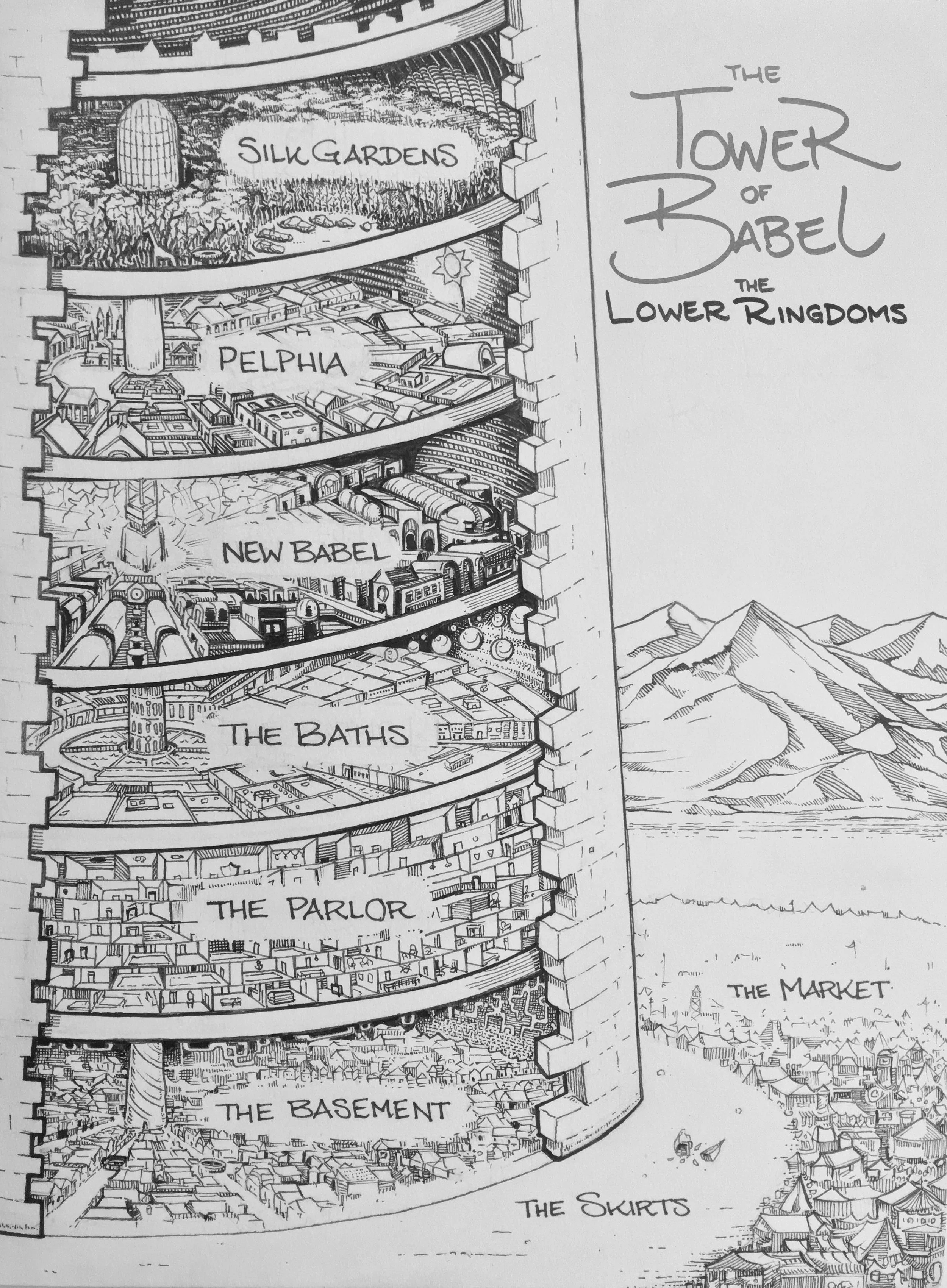 The Tower of Babel, Lower Ringdoms, Hardcover Edition (Ink, 2016)