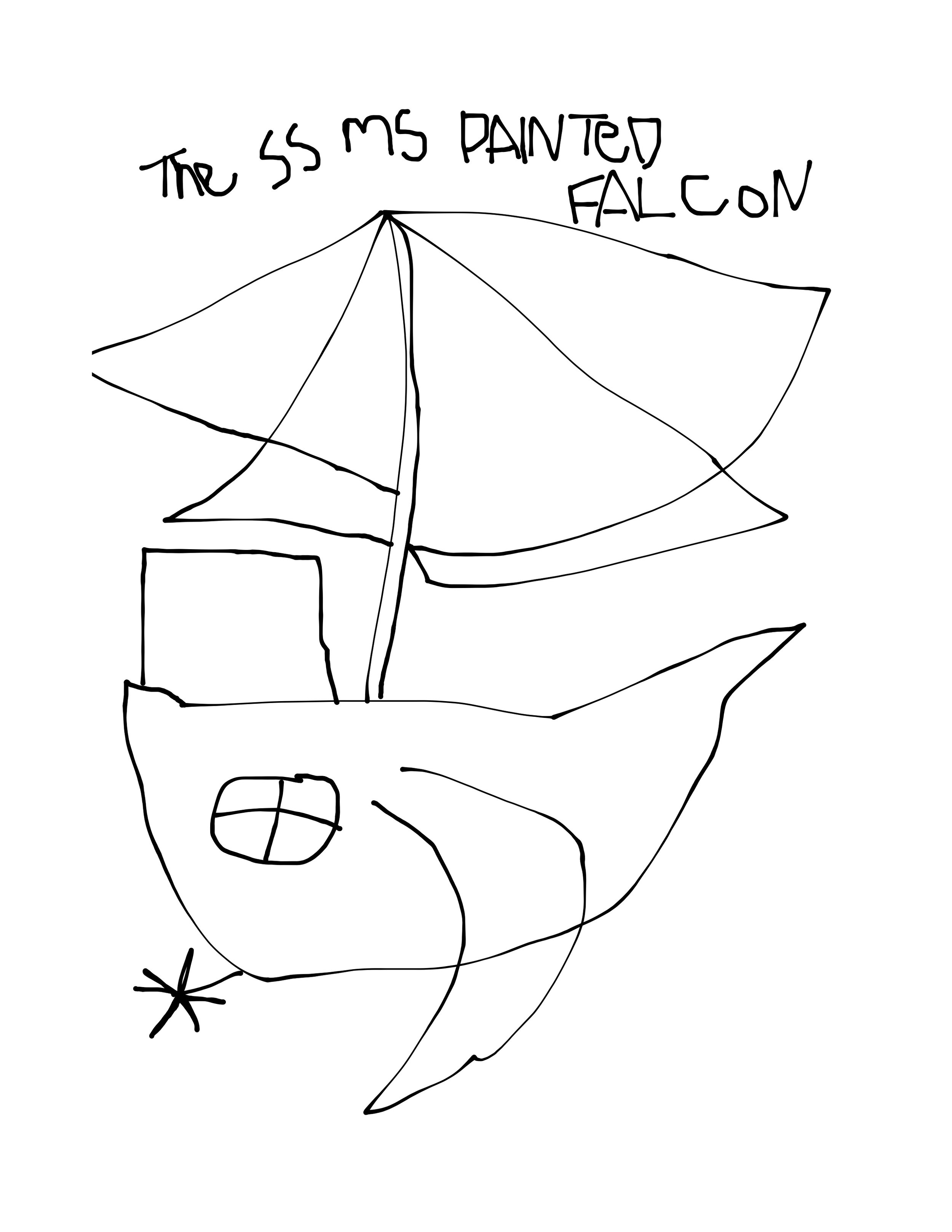 "The SS MS Painted Falcon" by Shvaugn