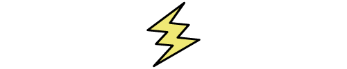 Yellow lightning bolt symbol on black background.