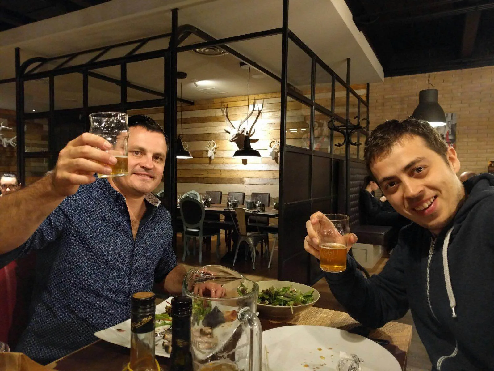 Riccardo and Maria enjoying a drink after a hard days work
