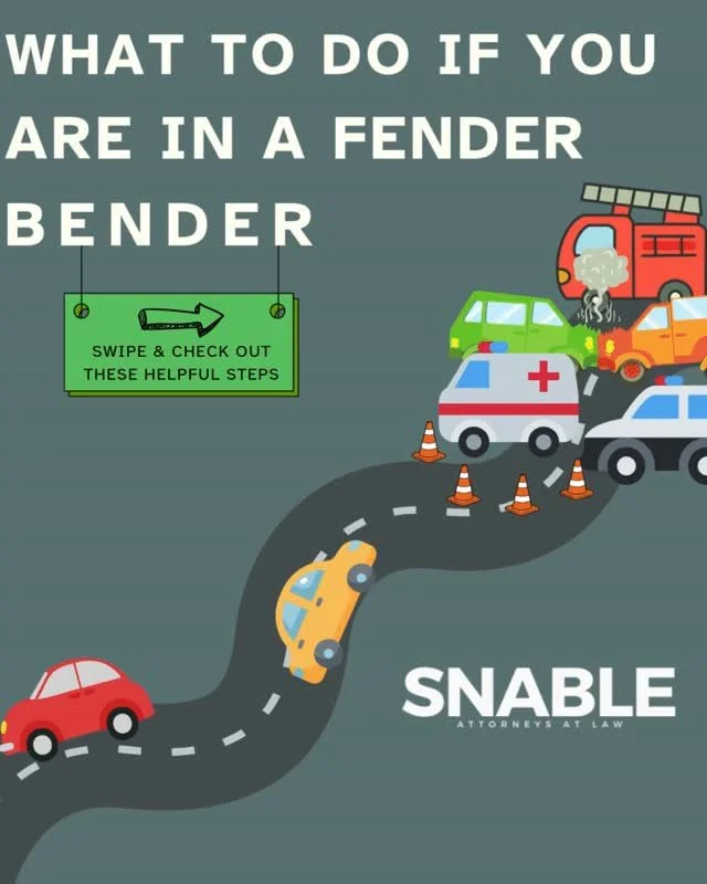 Oops, got bumped? ππ₯ No worries! See what Snable Law has to say! Swipe to find our helpful advice!
 #SnableLaw #SnableSimpleStrong #Hwy280 #Alabama #PersonalInjuryLaw #BirminghamAlabama #ClientFirst #BirminghamLawyer #DoGoodLaw #JusticeMatters #He