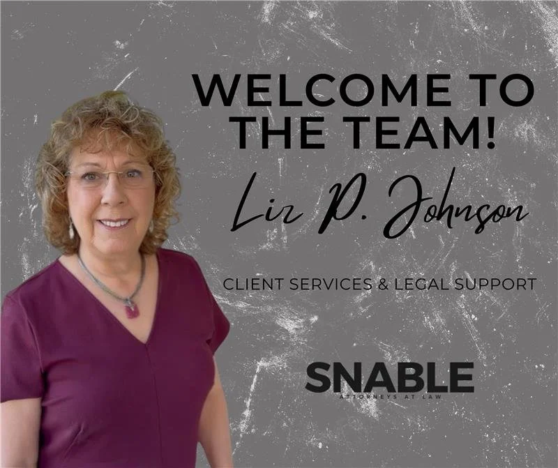 Please join us in welcoming Liz to the Snable Law team!

Liz brings over 25 years of legal experience, having worked as both a legal assistant and paralegal in plaintiff and defense matters. Known for her steady, compassionate approach, she helps ens