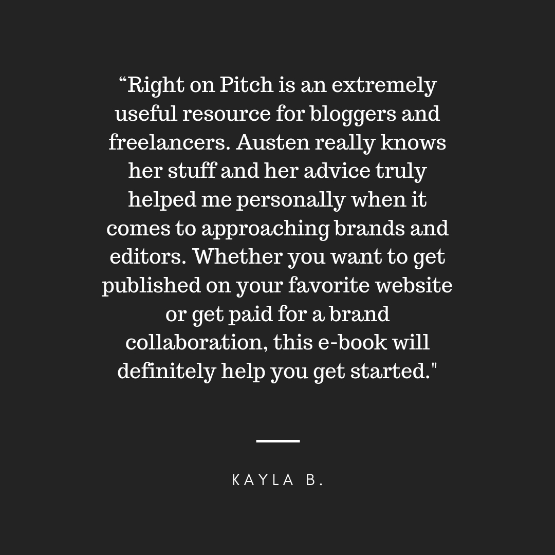 “对博客作者和自由撰稿人来说，《现场直播》是一个非常有用的资源。奥斯汀真的很了解她的东西，她的建议在接触品牌和编辑时对我个人真的很有帮助。无论你是否想要.jpg