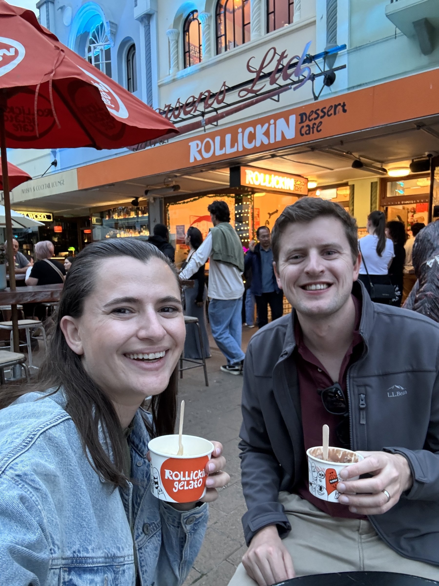 a couple getting ice cream 