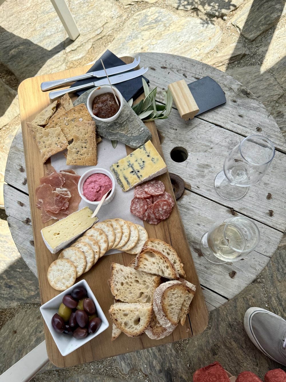 charcuterie board served during the Living The Dream Wine Tours - 12 Days in New Zealand
