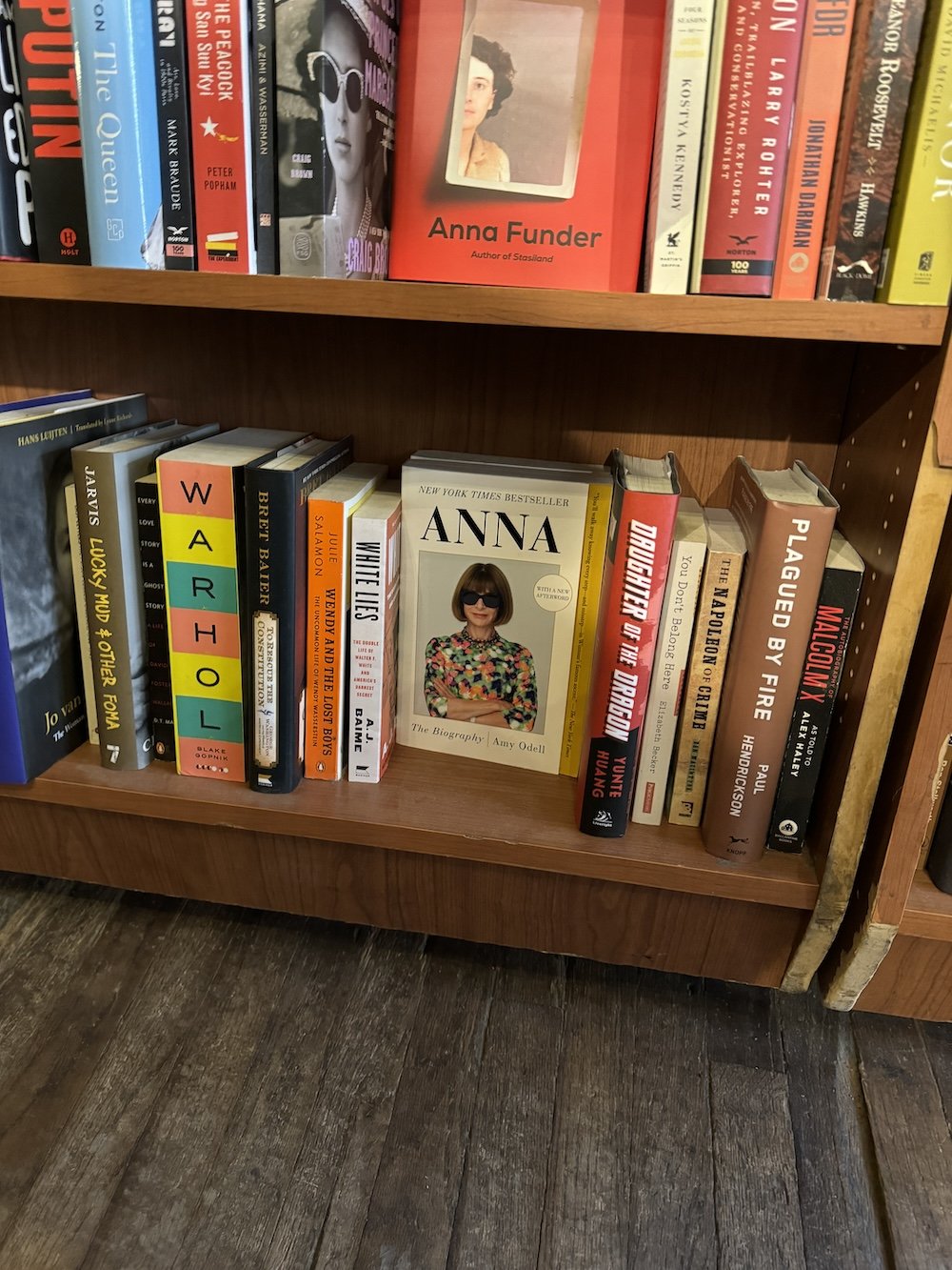 some of the books on display at Spotty Dog Books &amp; Ale