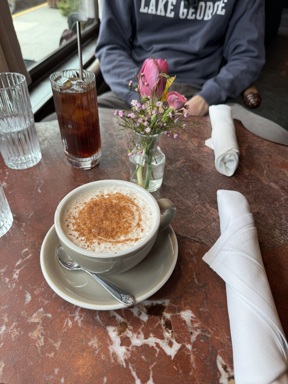 drinks served at The Maker Café during a Weekend in Hudson New York 