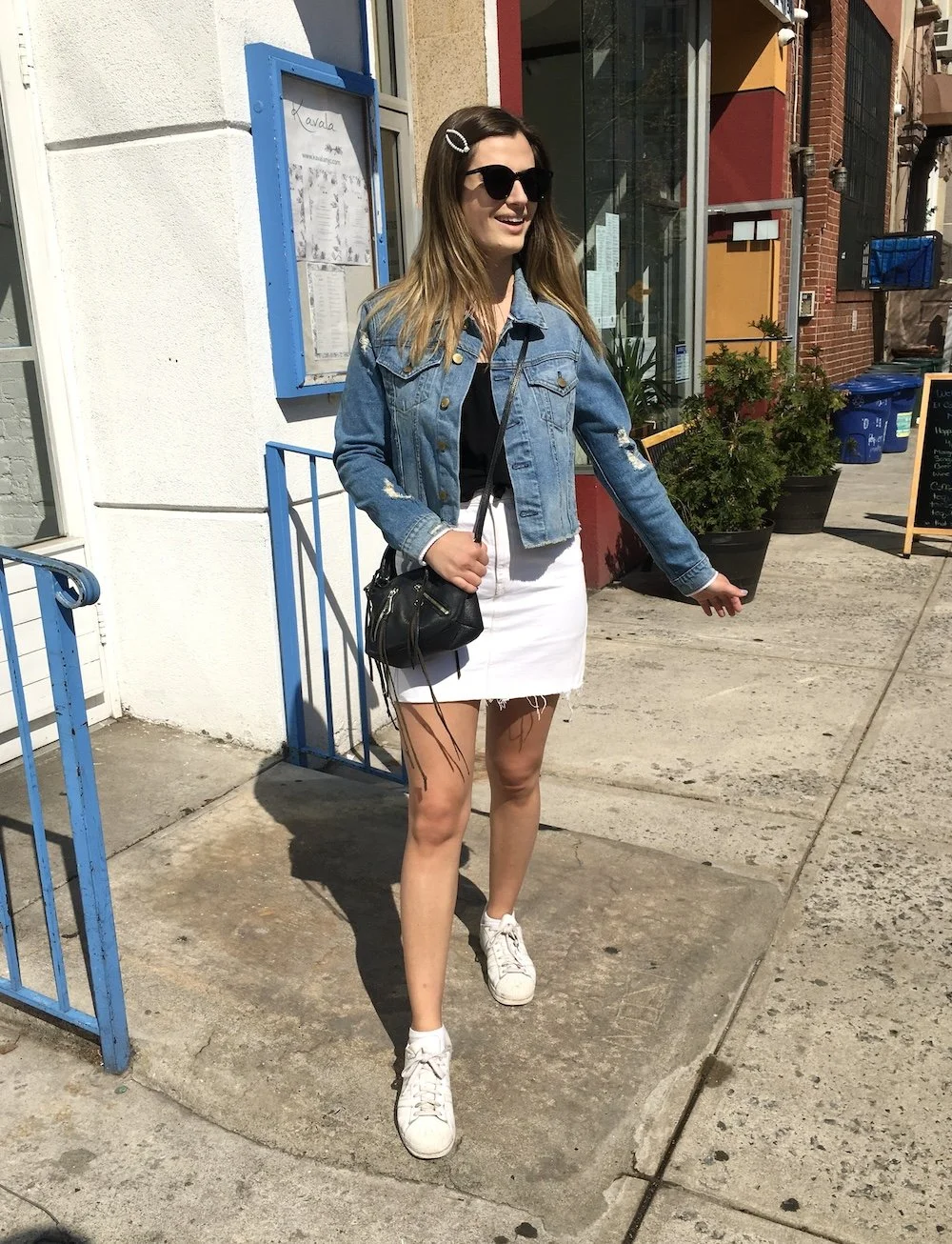 Street Fashion Studded Denim Jacket with Chain - Trendy Casual Outerwear main image 0