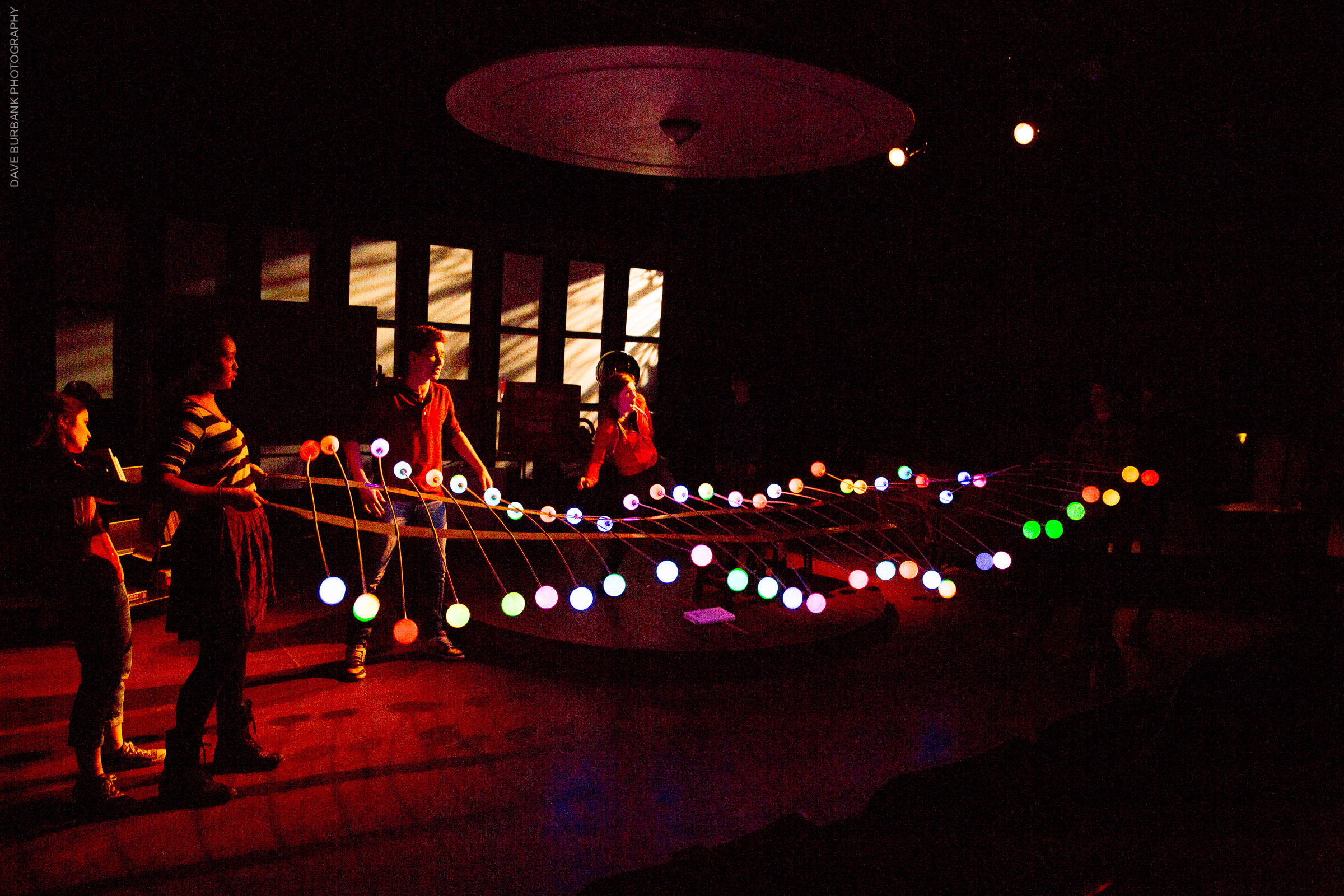    Physics Fair  by Rachel Lampert and Lesley Greene Kitchen Theatre Company   Musical direction by Patrick Young Scenic and lighting design by Tyler M. Perry Photos by George Cannon 