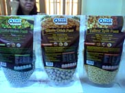 These are U.S. chickpeas, products handled by an import company that Koch visited.