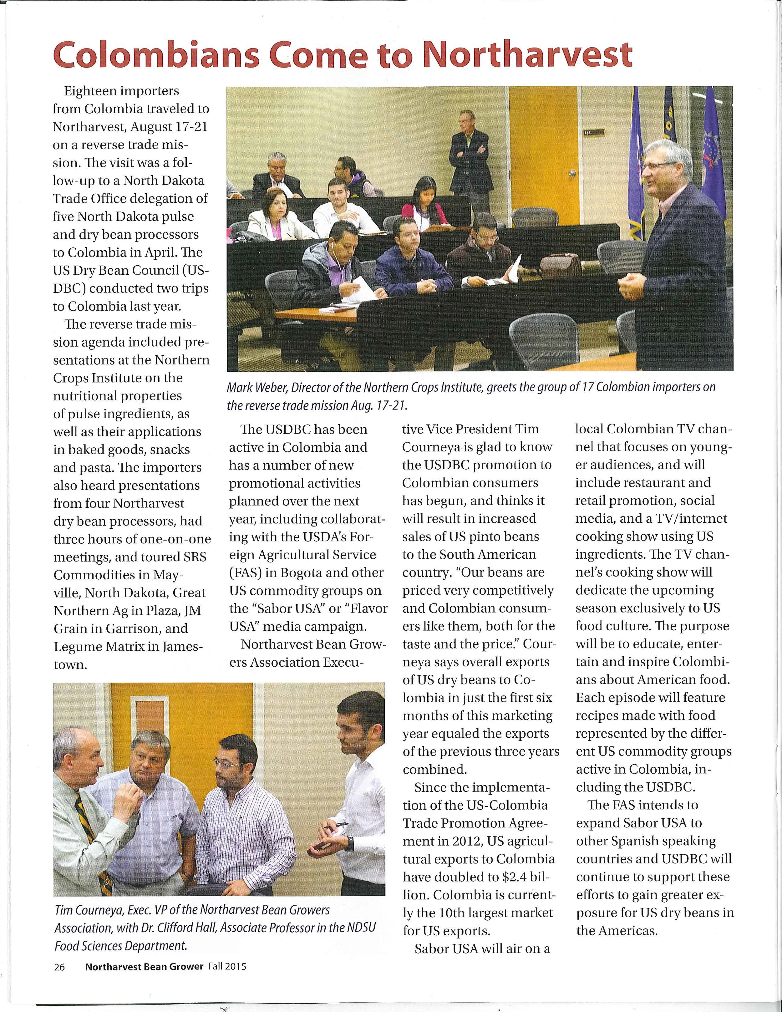 Colombians come to Northarvest