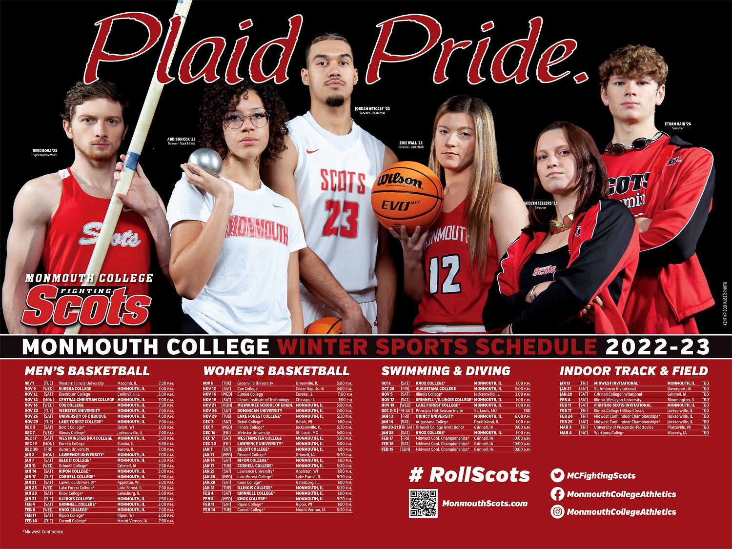  “Monmouth College Athletics” Monmouth, IL 