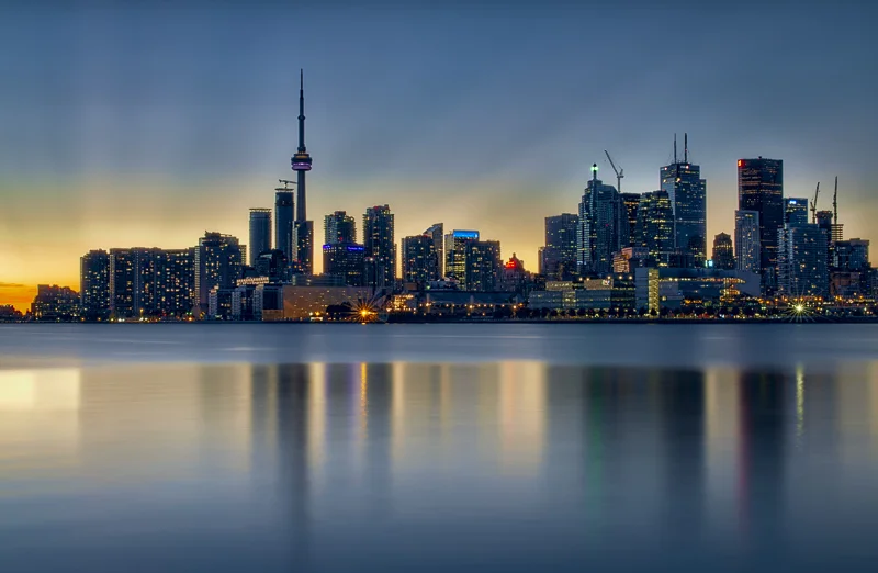 Toronto in the evening light.
