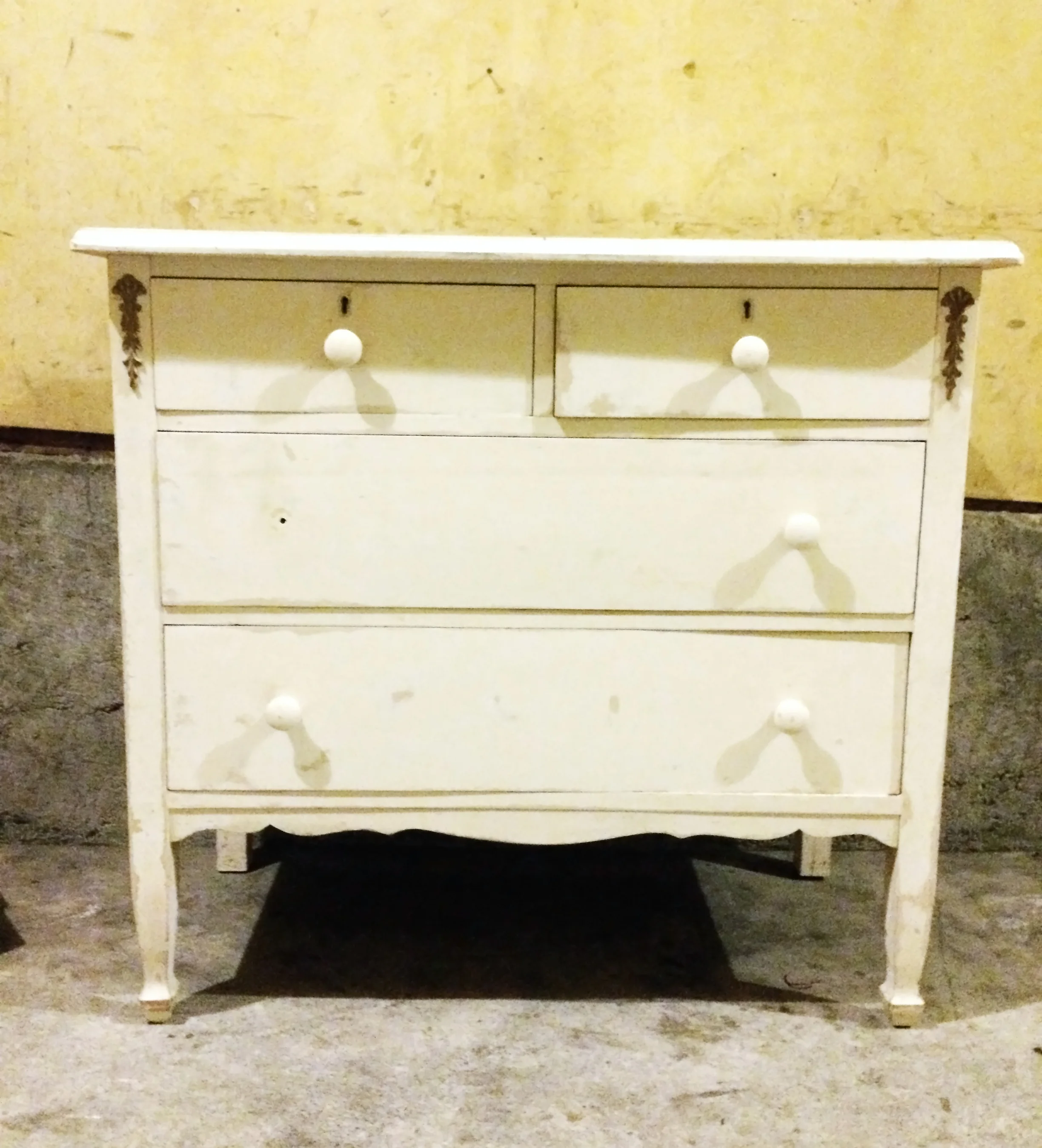 Before: the dresser in the state I found it on the street.