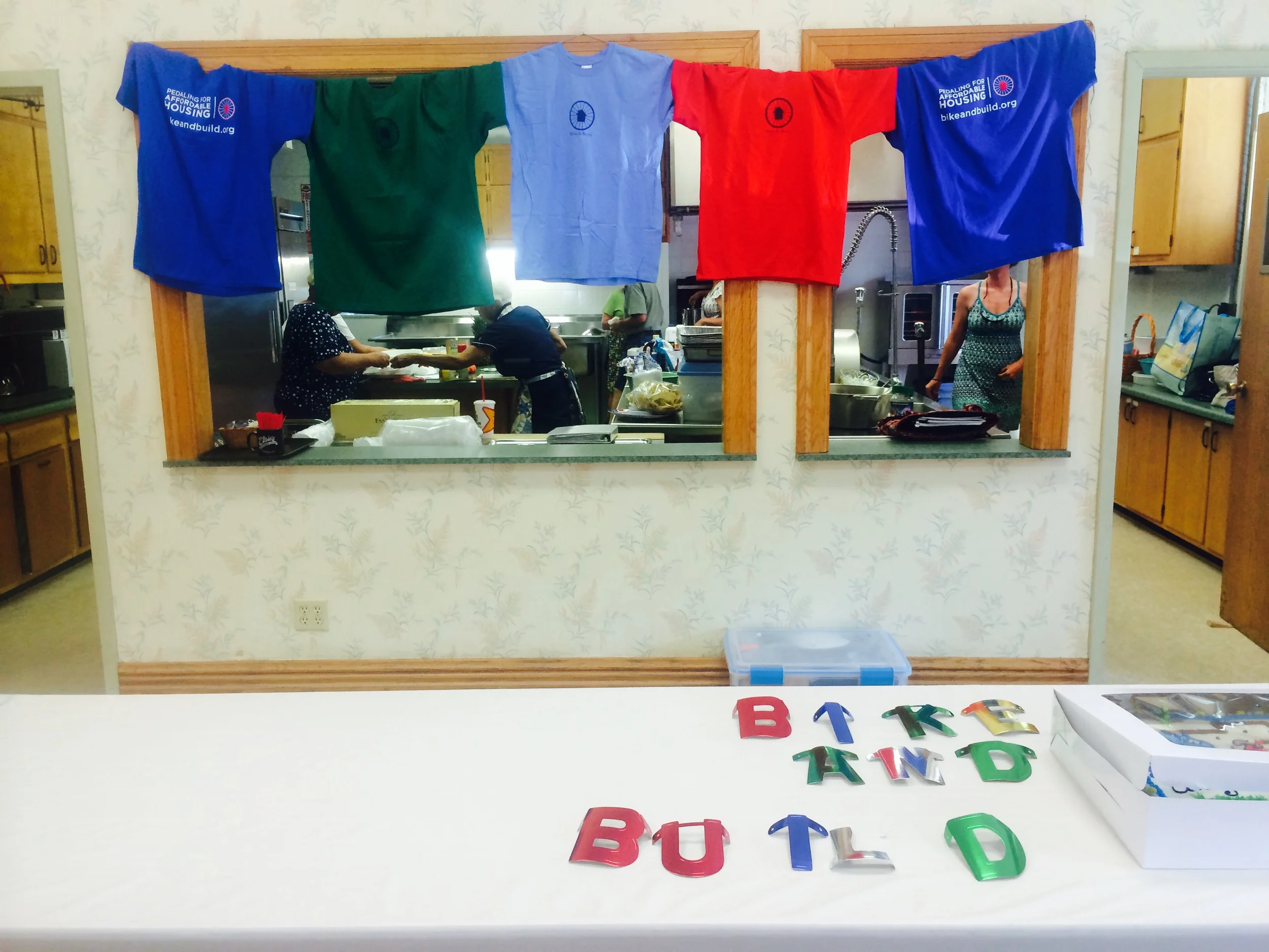 This church has hosted Bike and Build for several years now (you can see by the number of t-shirts they have collected from us in the past); they were absolutely perfect hosts!