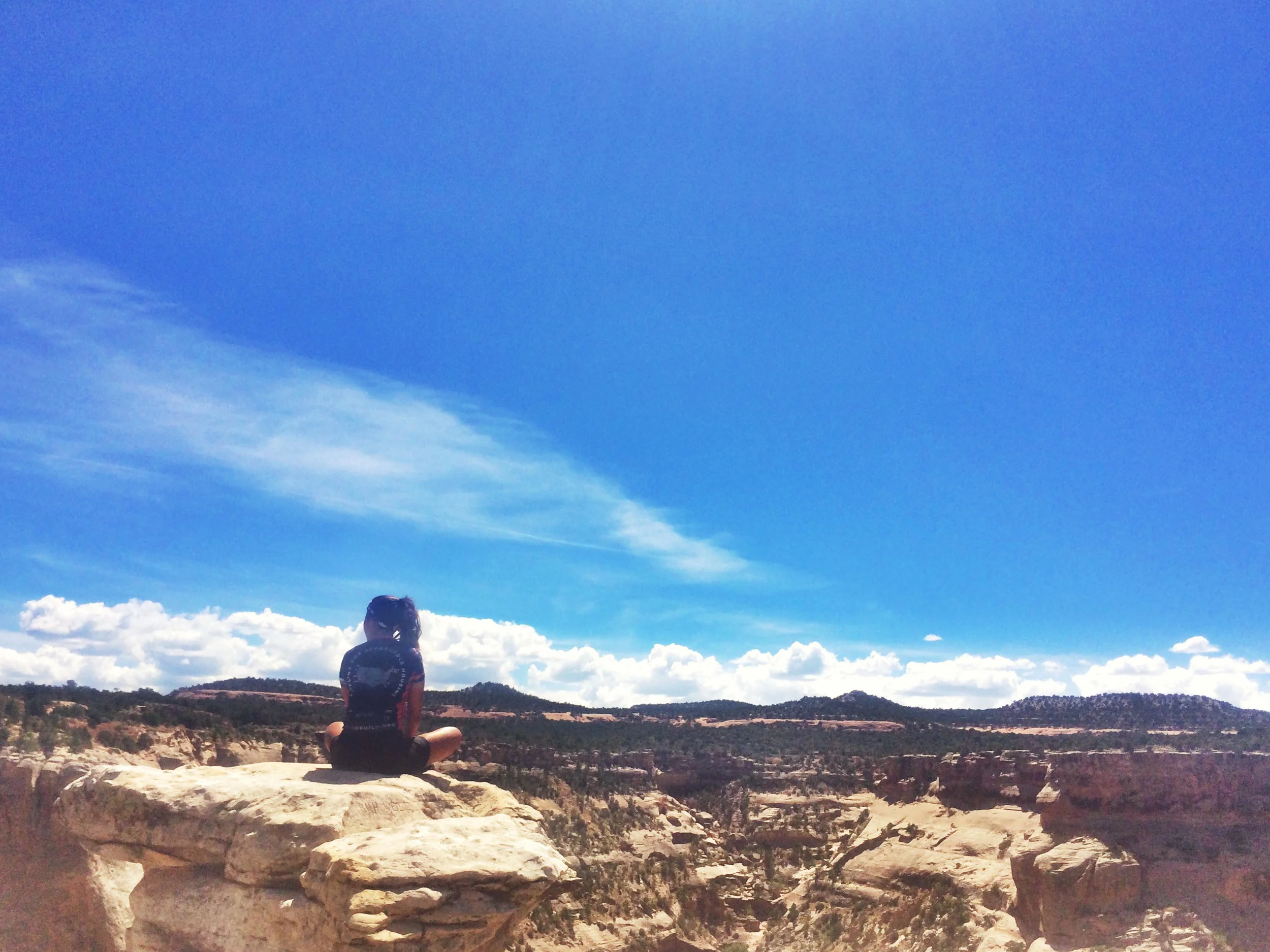 Having a great solo ride in Colorado National Mo nument. Yay for self timer!