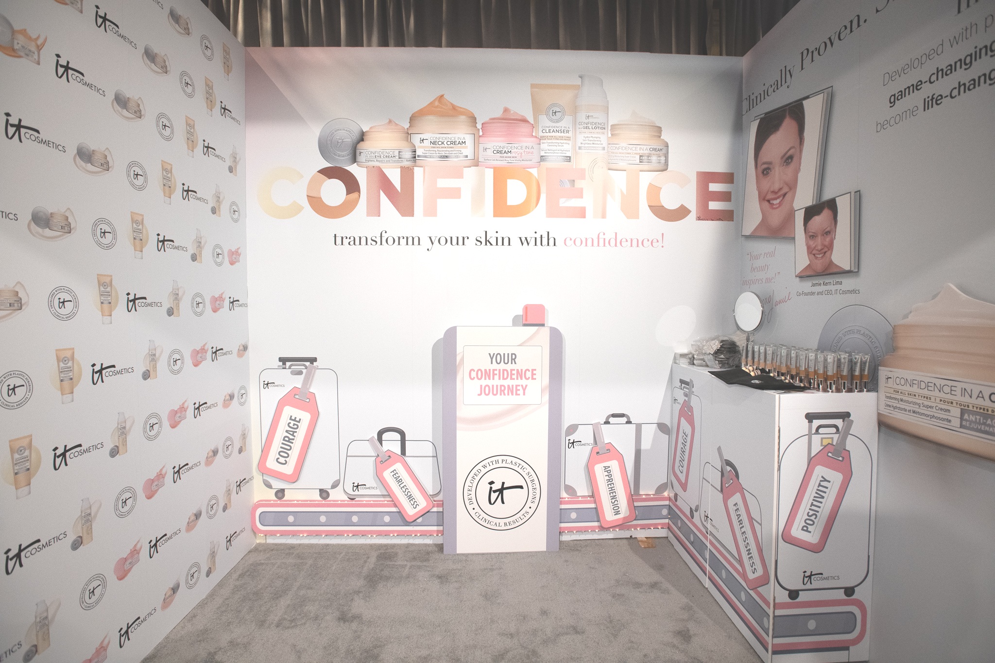 QVC Beauty Bash at The Fillmore, Booth Production for IT Cosmetics. Photo: @DRUF