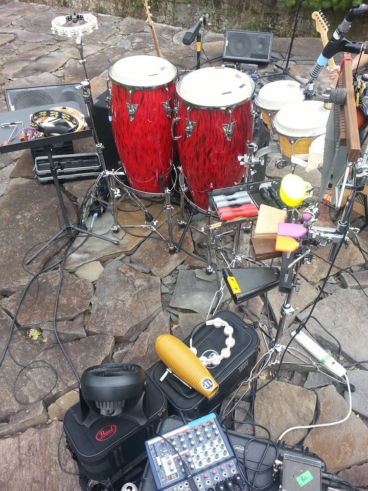 Percussion rig at Opus40 in Woodstock NY with Orleans