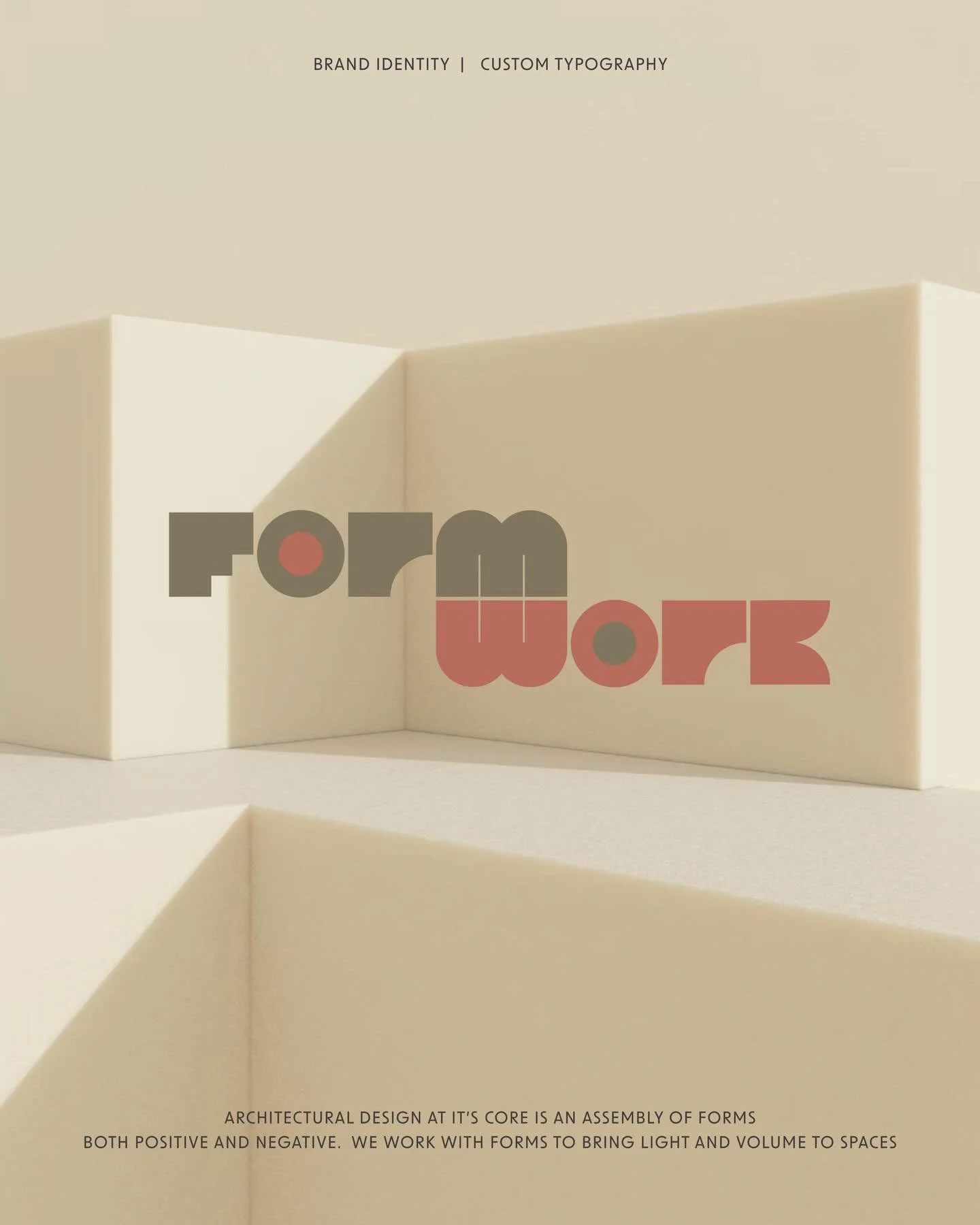 Another logo share from last year. Form work, an architectural design studio based in Australia. I got to make some custom type out of shapes and forms &mdash; the heart of architectural design. 

Bonus was creating an icon that represented their Can