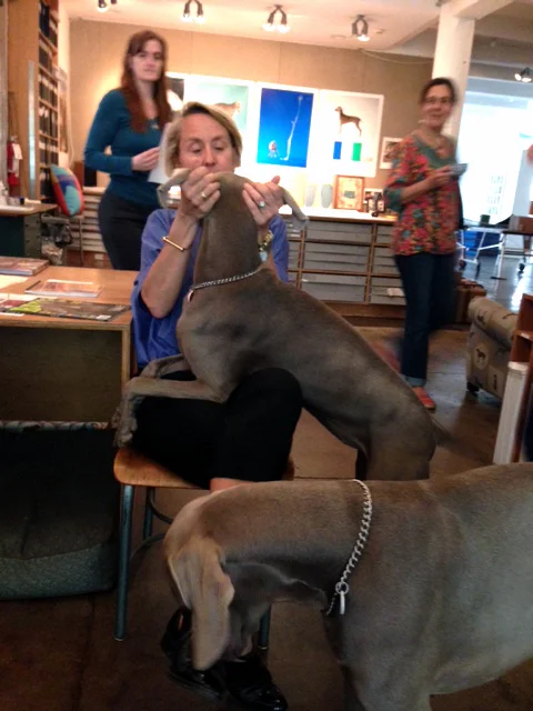 Me and the dogs at the studio.
