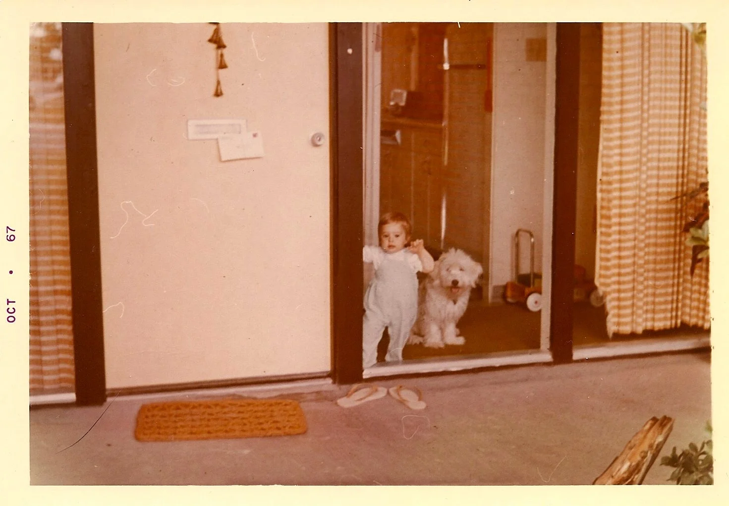 Here is Alexis with her first dog Banjo!