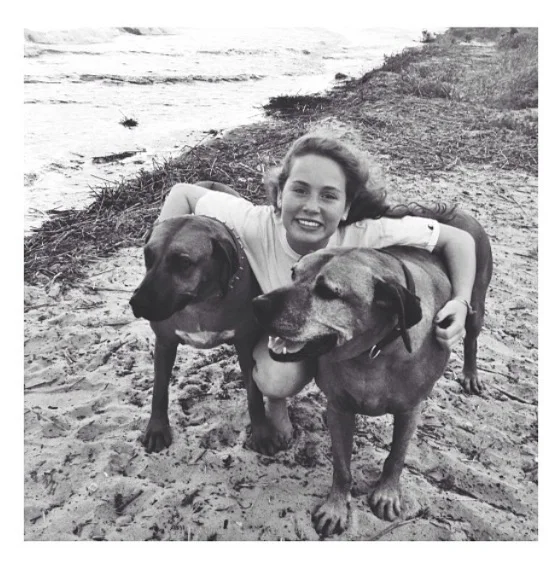 The author and her two dogs