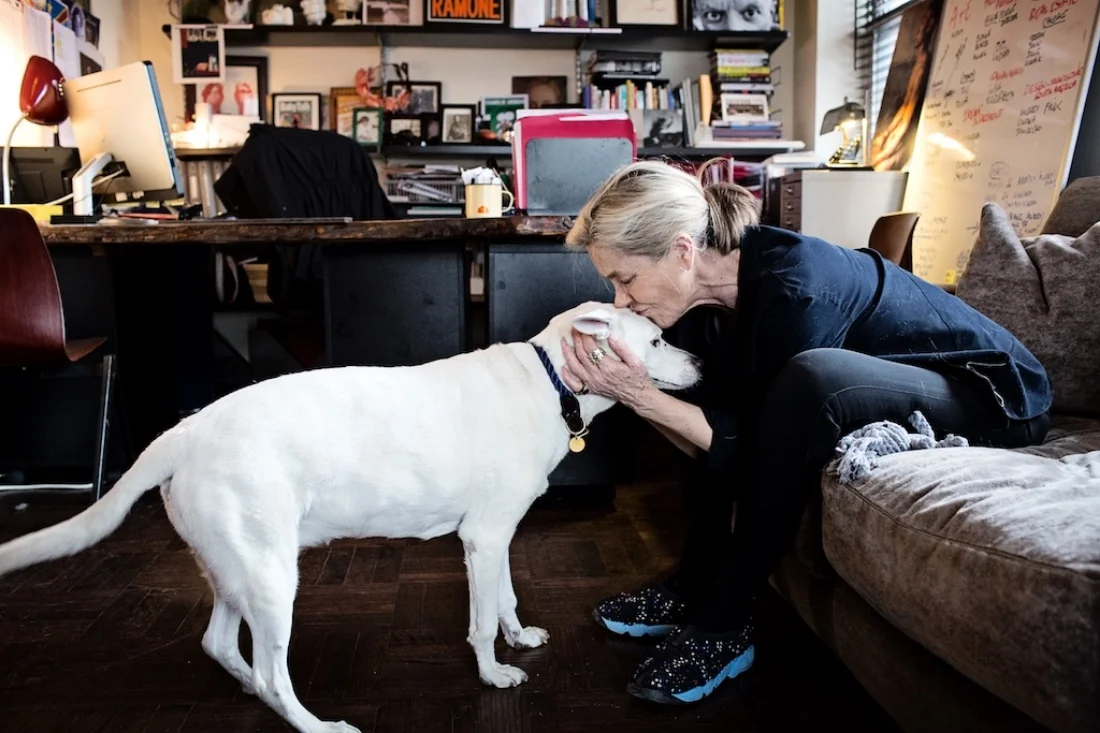 Nadine and Milou. Milou wears Found my Animal collar available at Dog & CO.