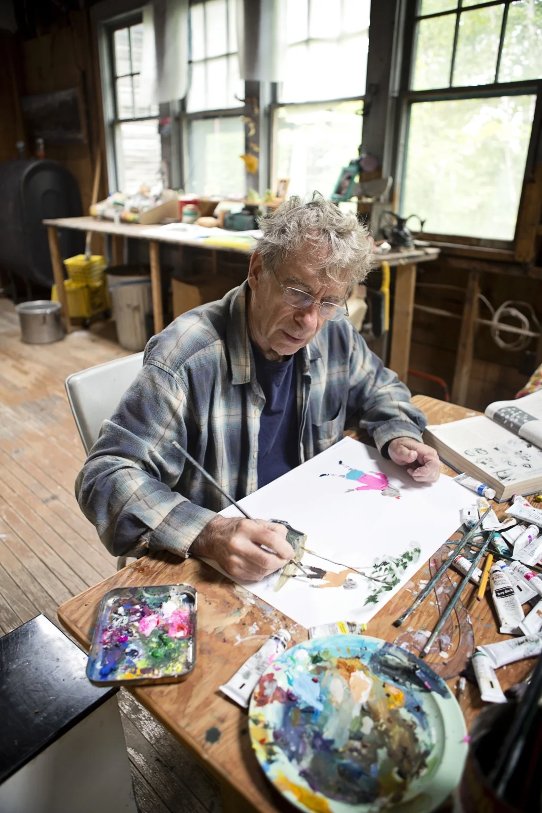 The artist at work