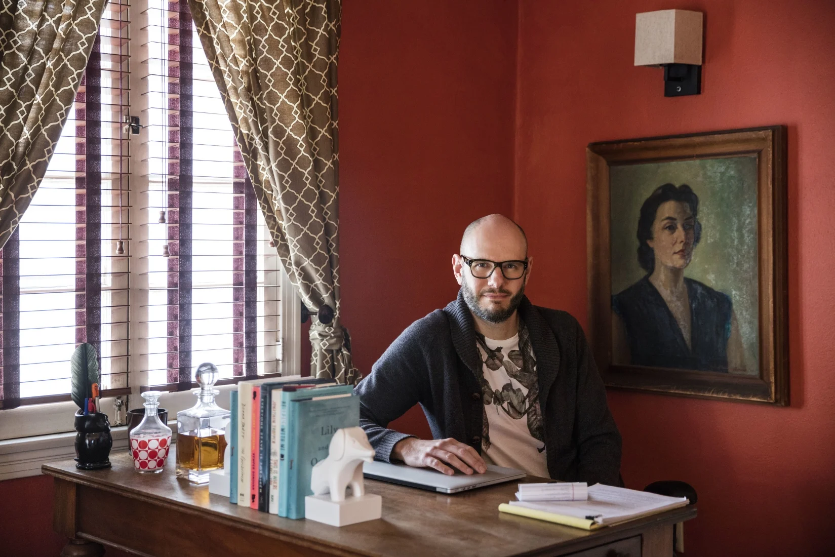The author in his writing space.