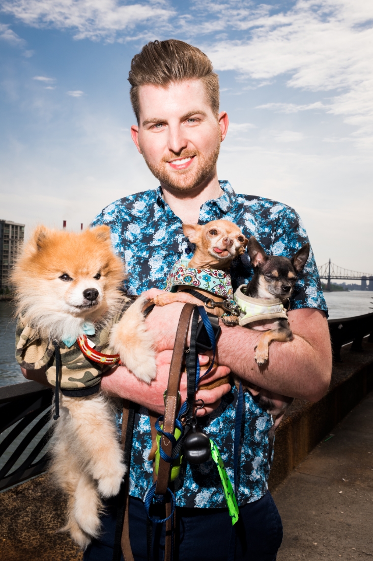 Joey with Moose, Mervin and Jack