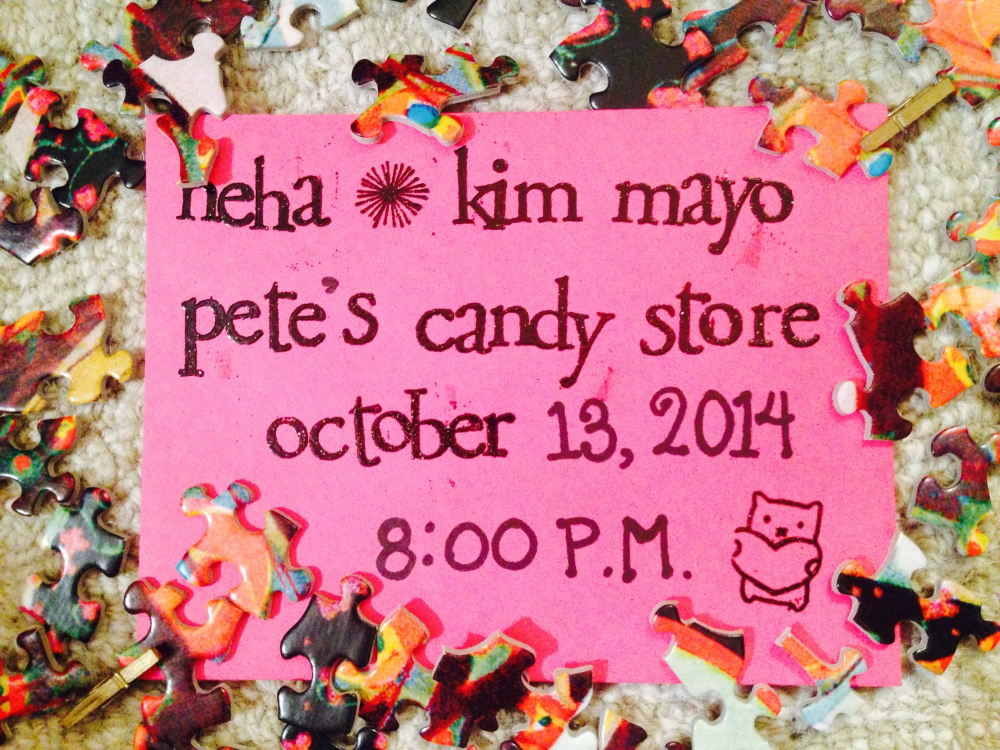 Note the cute little bear on the bottom right corner. Also, the name "Pete's Candy Store" is slightly misleading. While there is a bar, there is no candy at this venue. Please come anyway. 