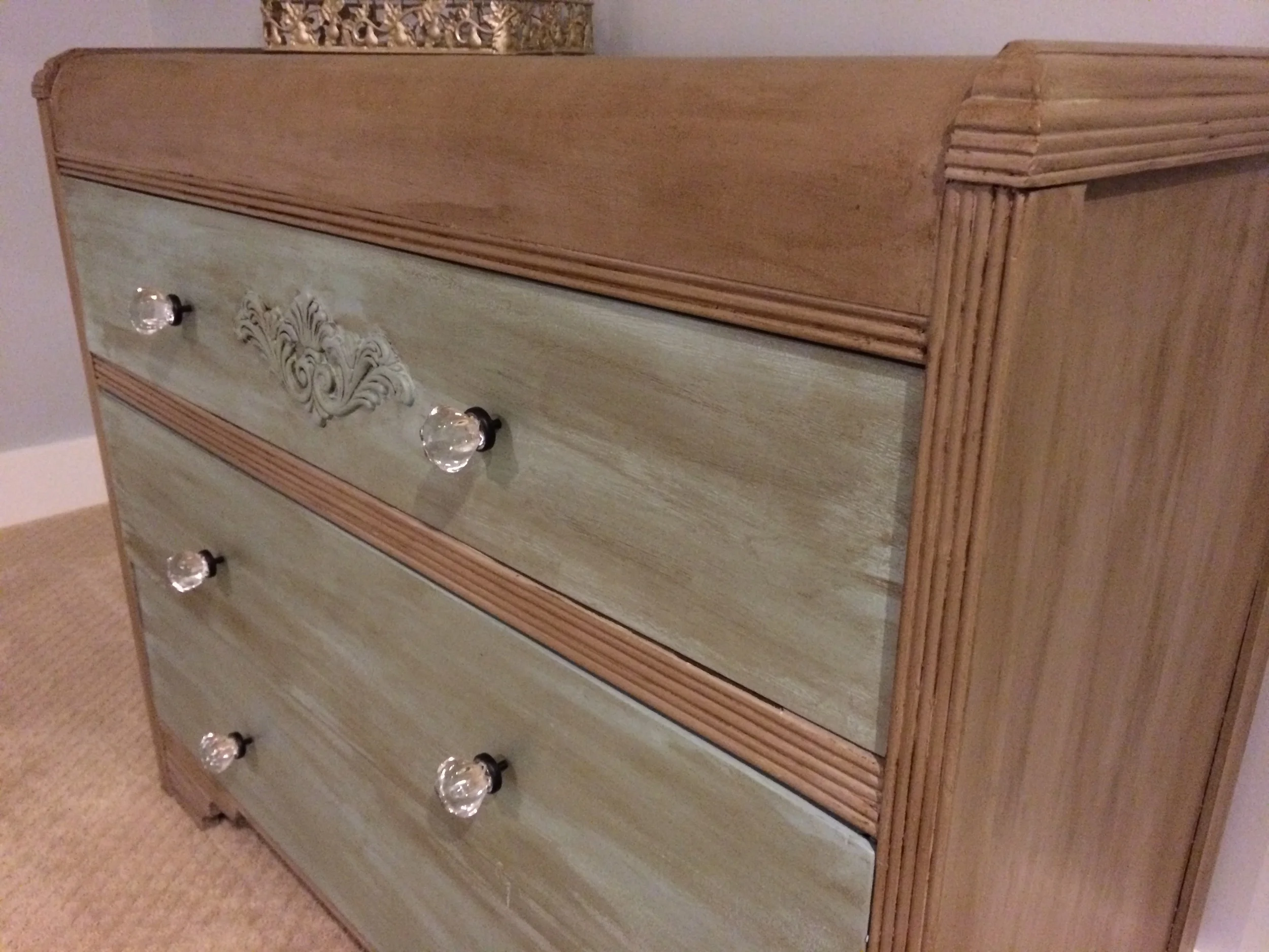 Vintage Refined Waterfall Dresser Makeover