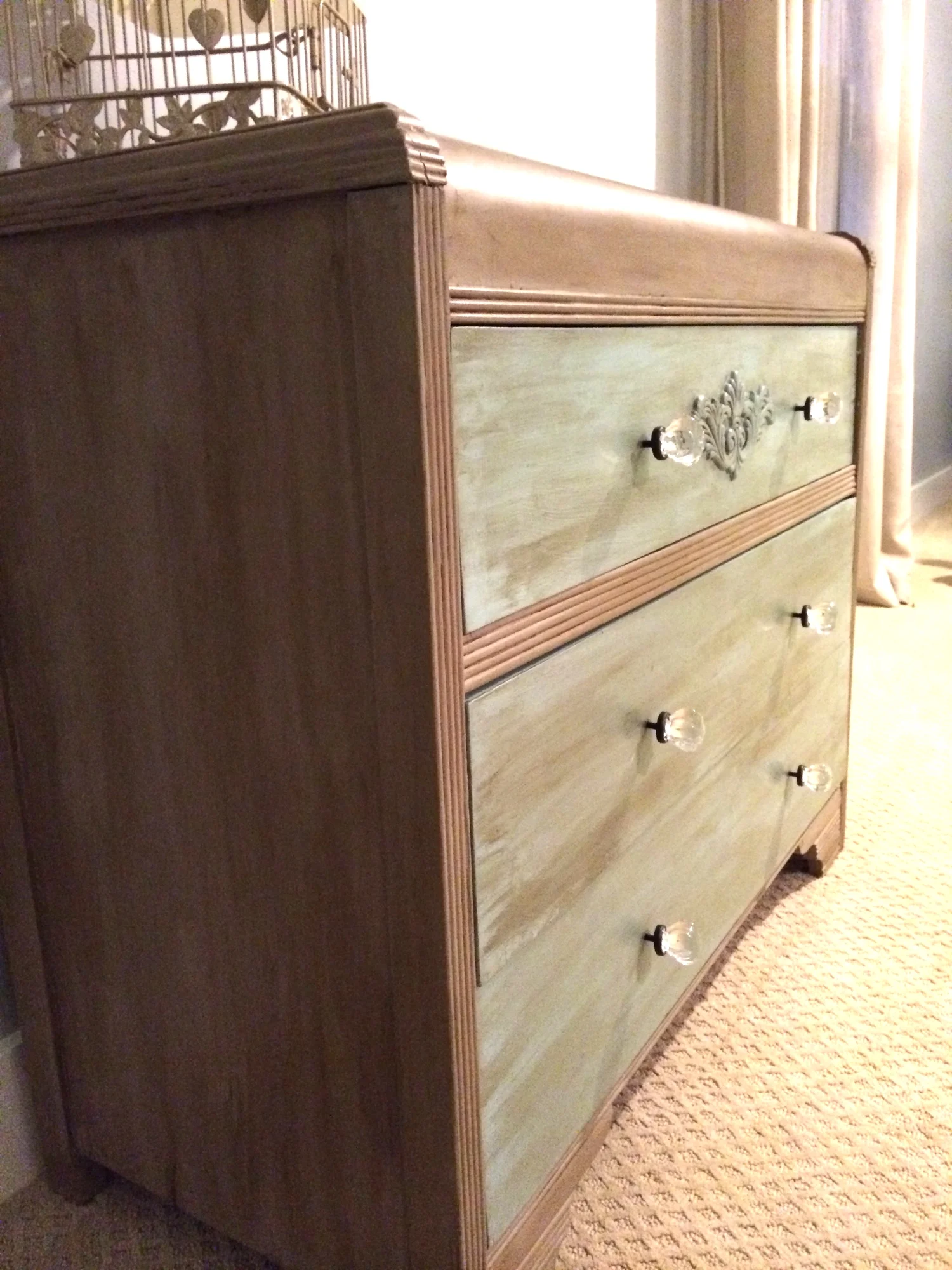 Vintage Refined Waterfall Dresser Makeover