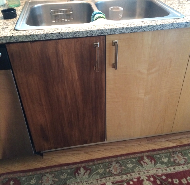 Vintage Refined Gel Staining Kitchen, Java Gel Stain Over Painted Cabinets