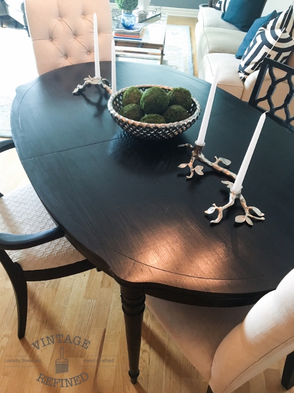 Vintage Refined Dining Room Update, How To Paint A Dining Room Table Black