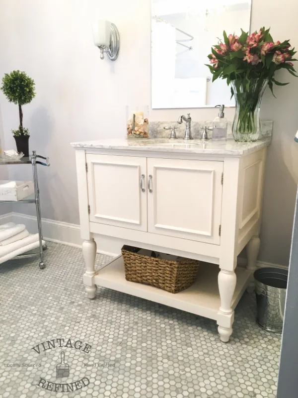 Vintage Refined Bathroom Makeover Reveal