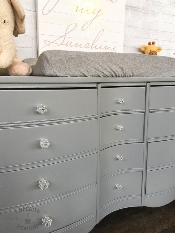 Vintage Refined Grey Changing Table