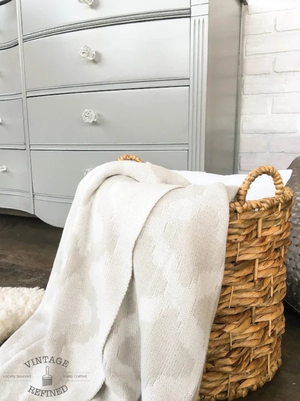 vintage grey changing table