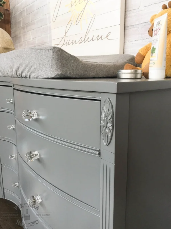 grey nursery dresser