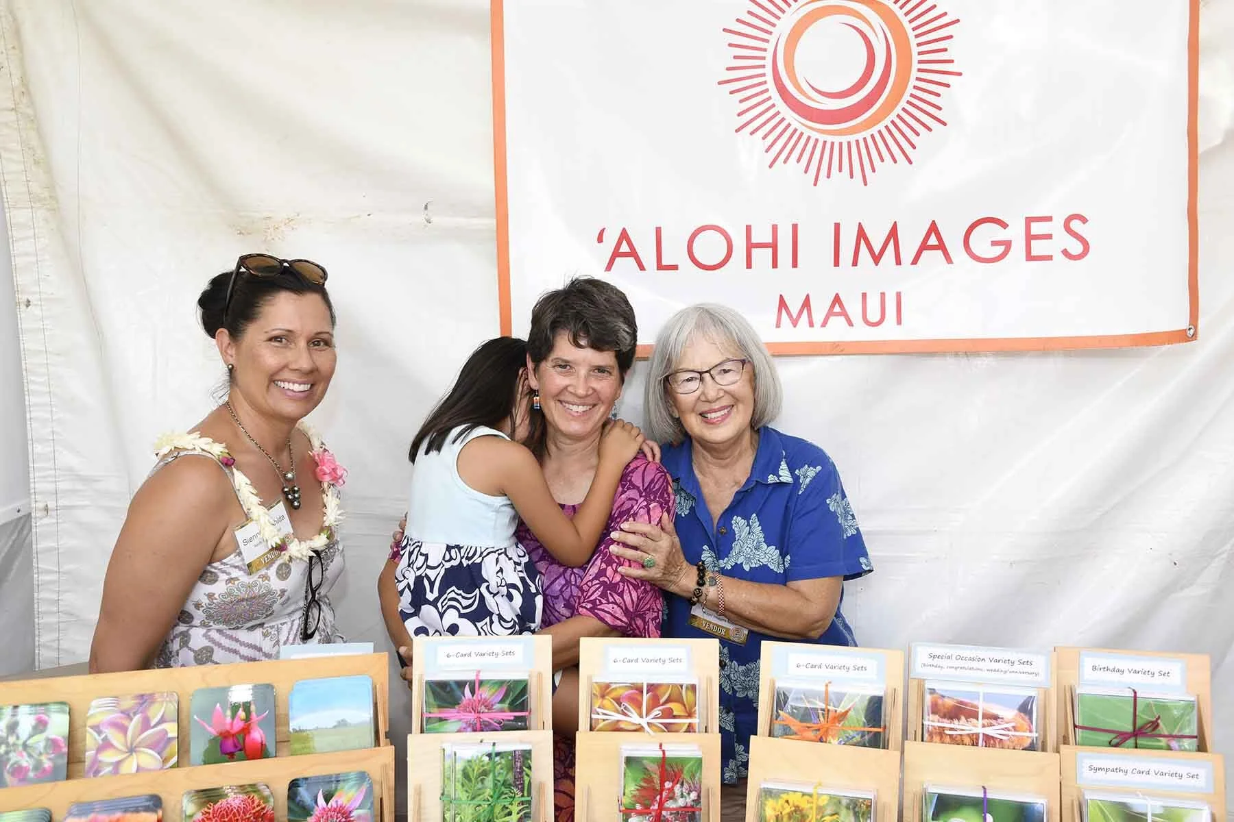 Returning festival vendor, Shelley Pellegrino of `Alohi Images Maui, will offer her popular island-inspired photo cards, coasters and gifts for every occasion.
