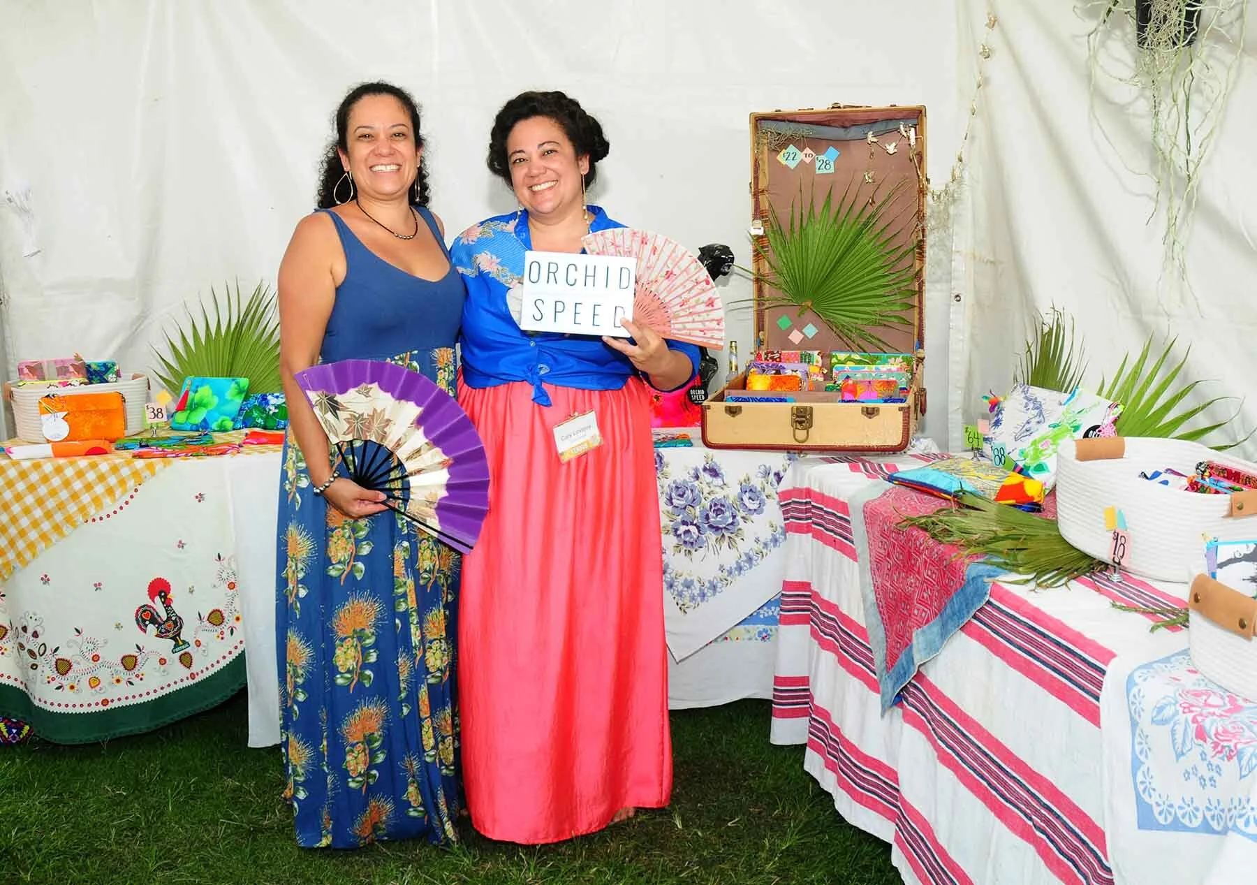 Cory Lovejoy, owner of Orchid Speed from Lanai, will offer her zipper bags, metal frame clutches and totes made from vintage Hawaii and found fabrics.