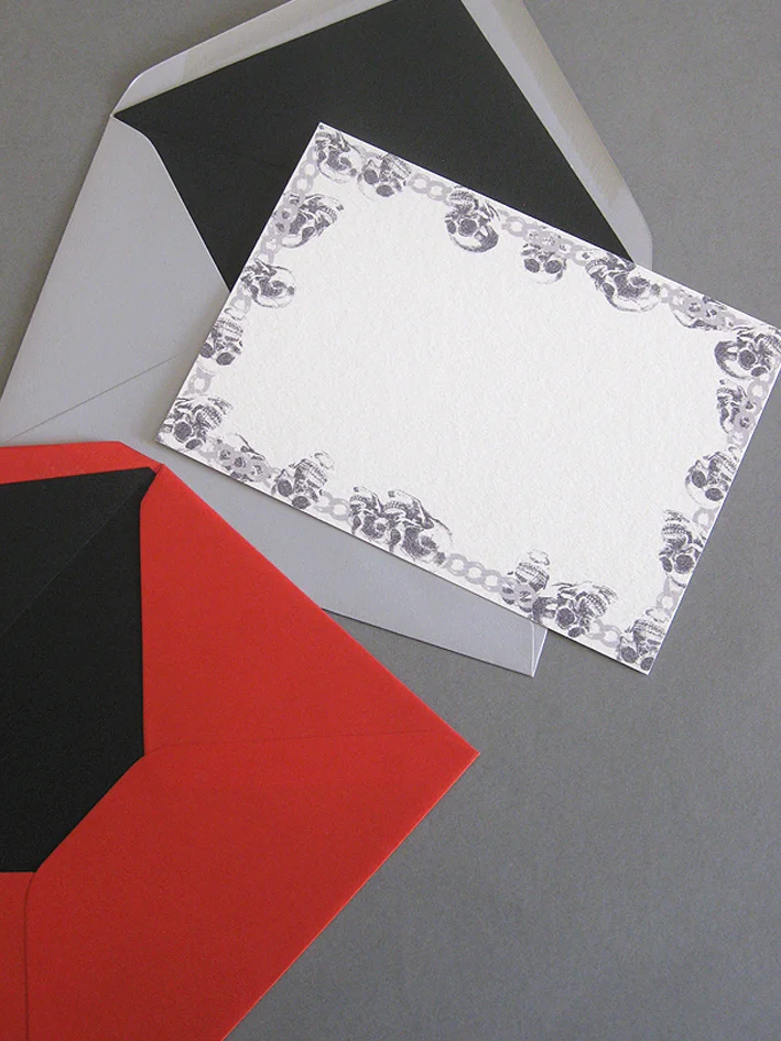 writing cards with skulls and chain.jpg