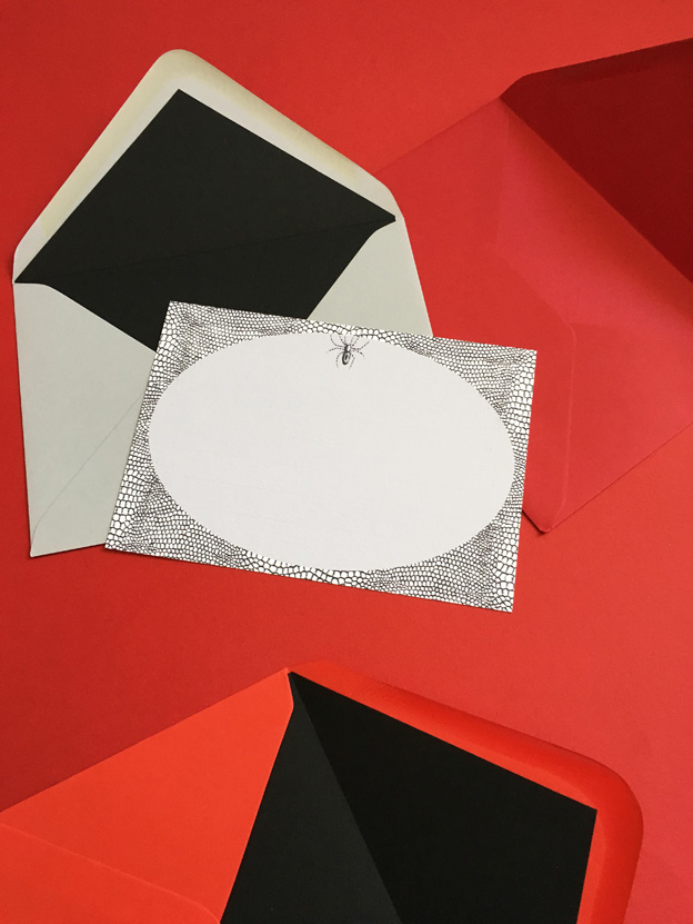 writing cards with spider motif.jpg