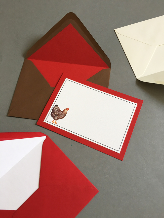 Correspondence cards with cockerell motif.jpg