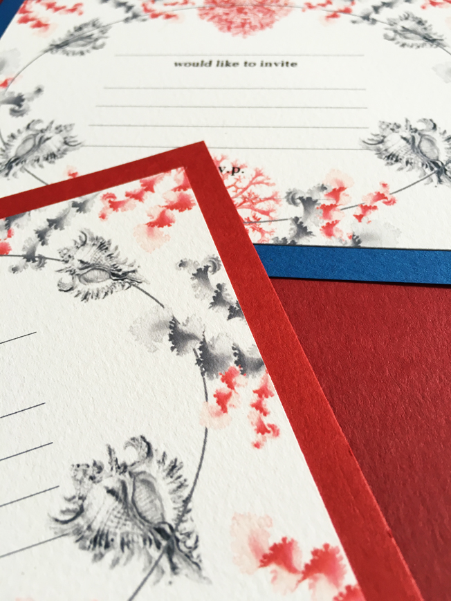 Ready to write invitations with sea themed prints.jpg
