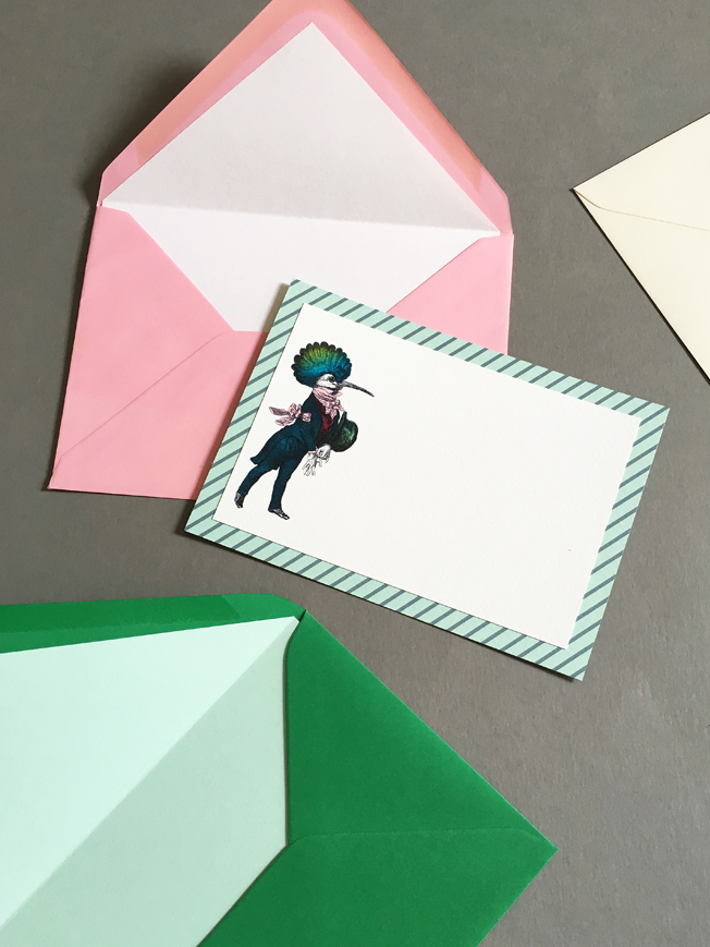 Correspondence cards with dandy bird.jpg