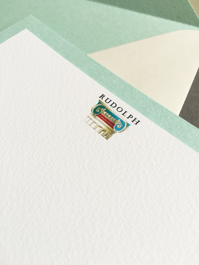 Personalised correspondence cards in mint.jpg